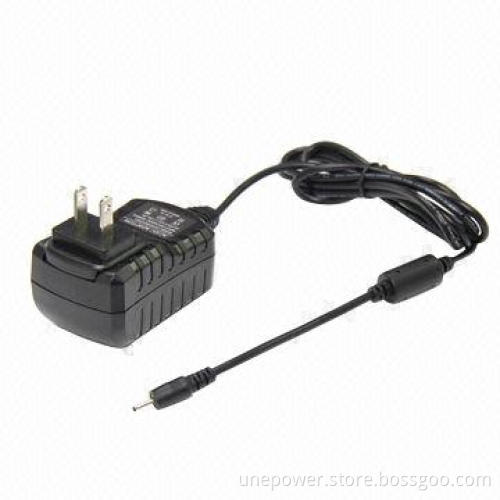 Wall Plug Tablet PC Charger, Replacement for MOTO, 12V, 1.5A, 18W, 2.0*0.6mm, Black Color